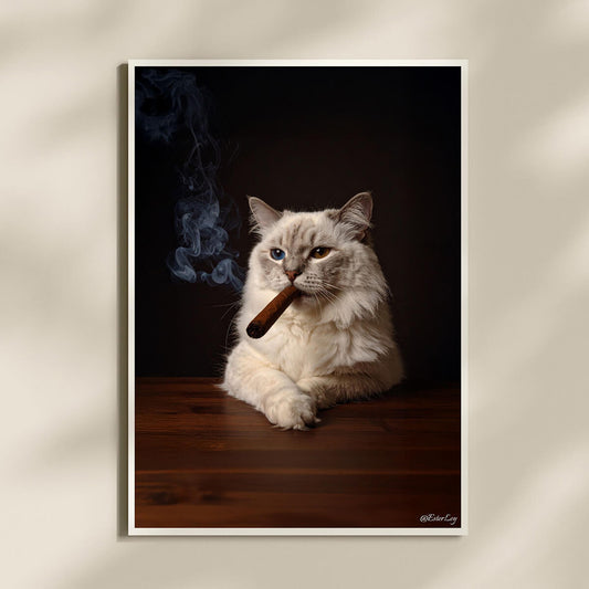 Gatto con sigaro