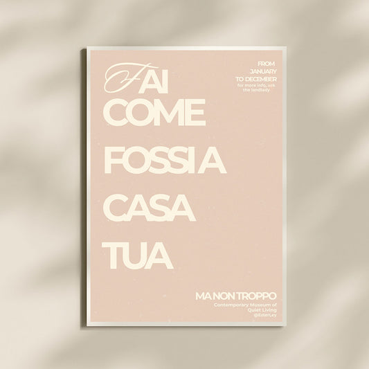 Fai come a casa tua ma non troppo